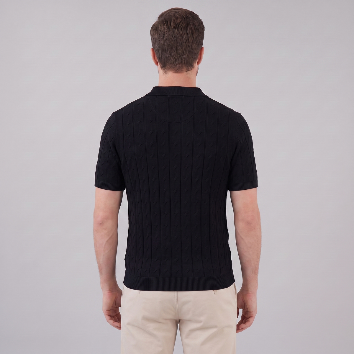 Poloshirt Heren Textured Knit Casual Zomer