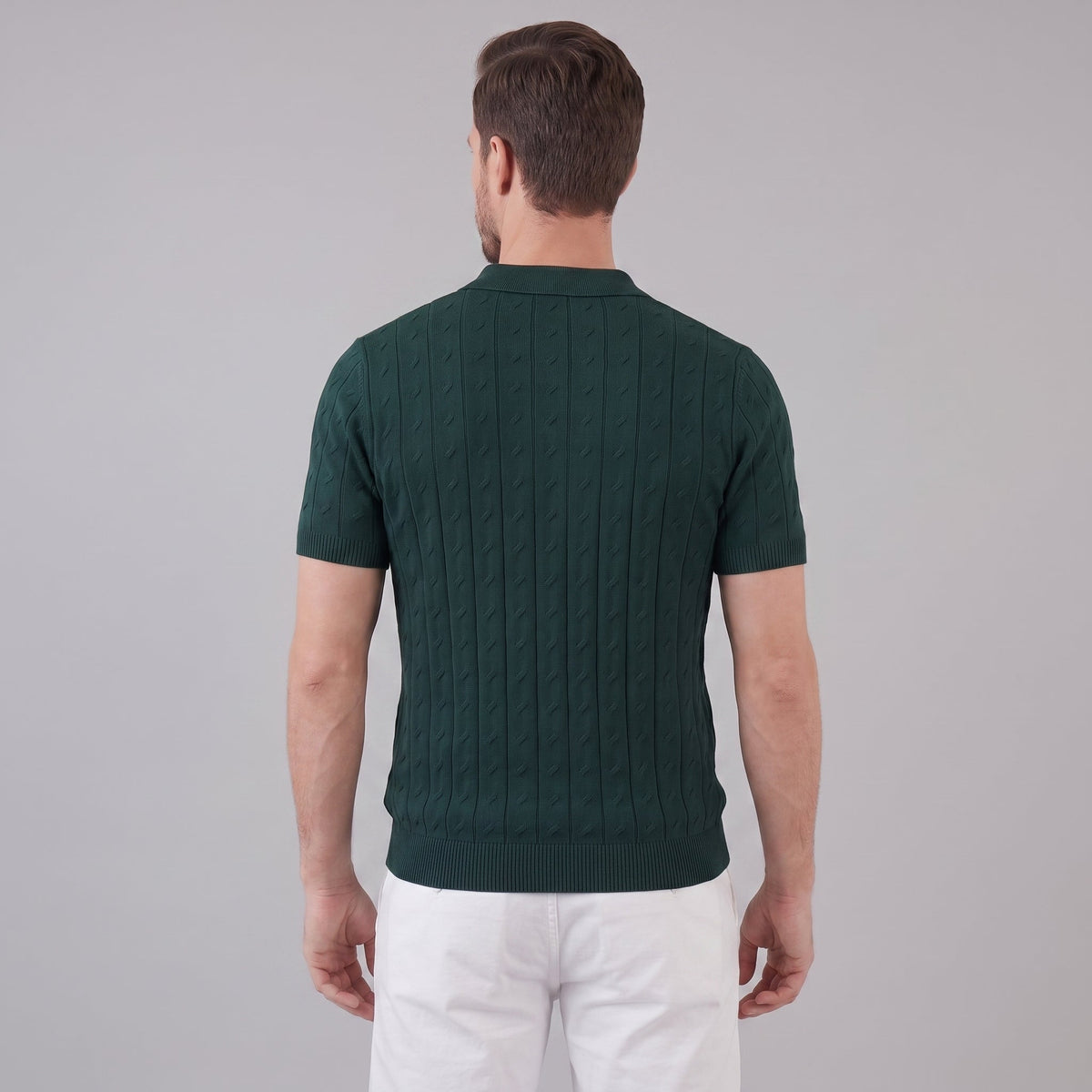 Poloshirt Heren Textured Knit Casual Zomer