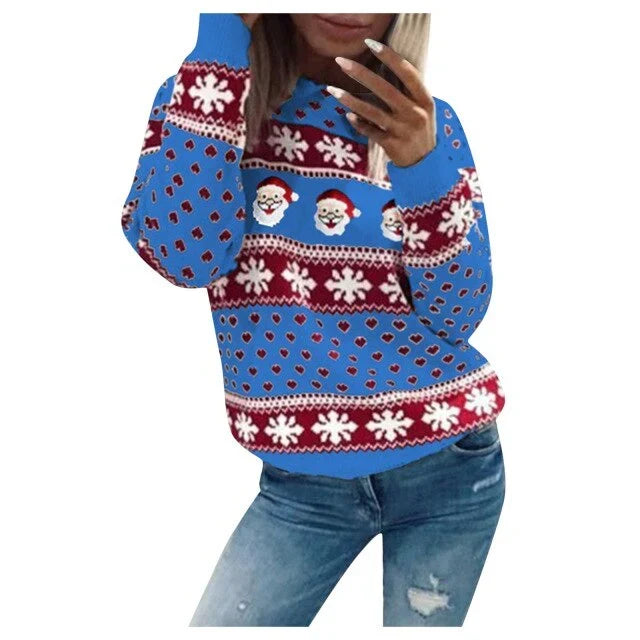 Warme Comfortabel Kersttrui voor Dames