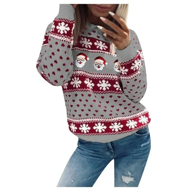 Warme Comfortabel Kersttrui voor Dames