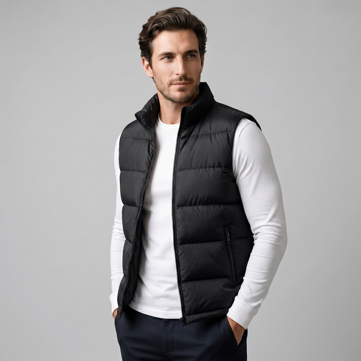 Quilted Padded Gilet Heren Winter Casual