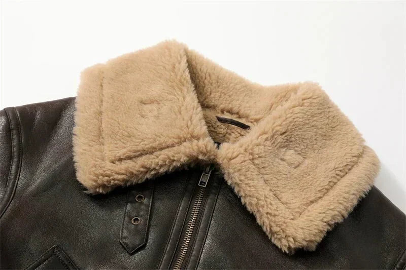 Stijlvol Warm Leren Jasje - Zara