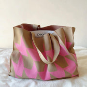Shopper Tas Geometrisch Patroon Dames Casual Ruim