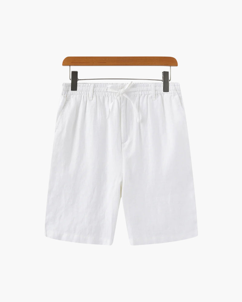 Shorts Heren Linnen Rechte Pasvorm Zomer Casual