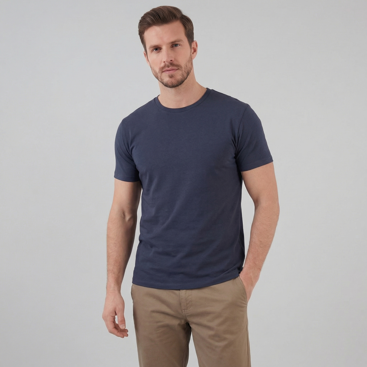 Slim Fit T-Shirt Heren Casual