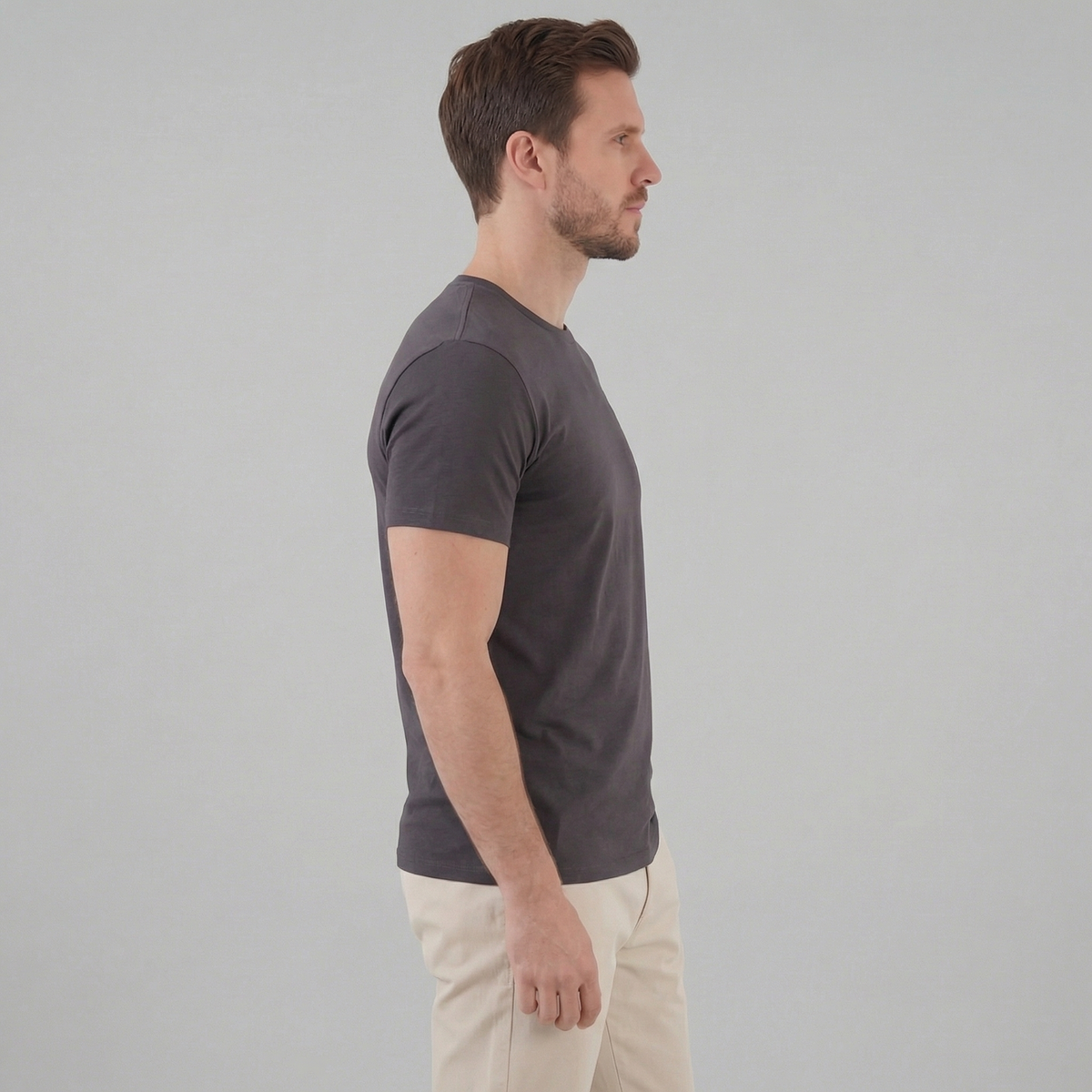 Slim Fit T-Shirt Heren Casual