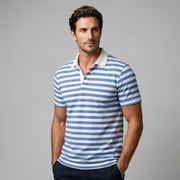Smart Casual Polo Shirt Heren Korte Mouwen Gestreept