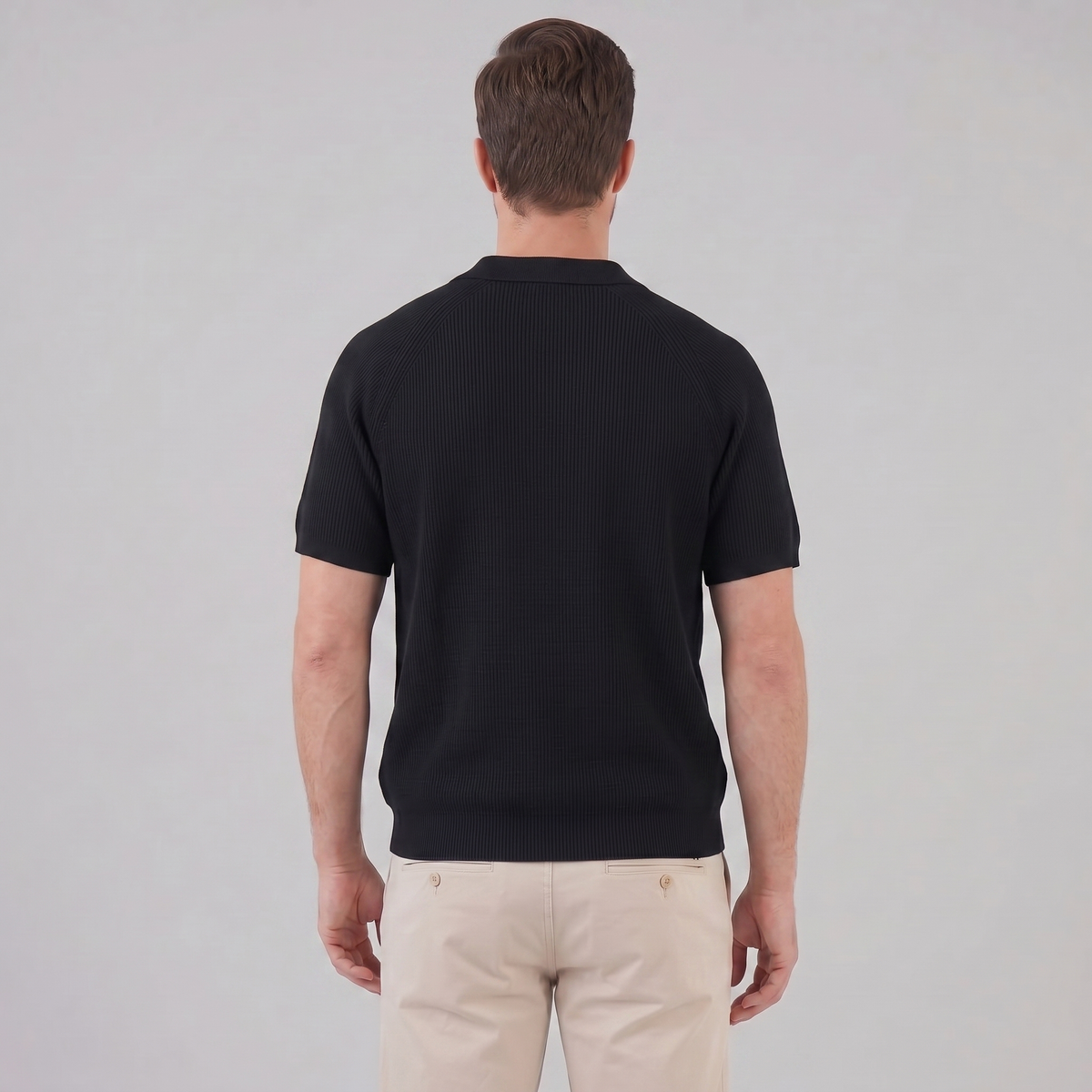 Smart Casual Polo Shirt Heren Lange Mouwen Button