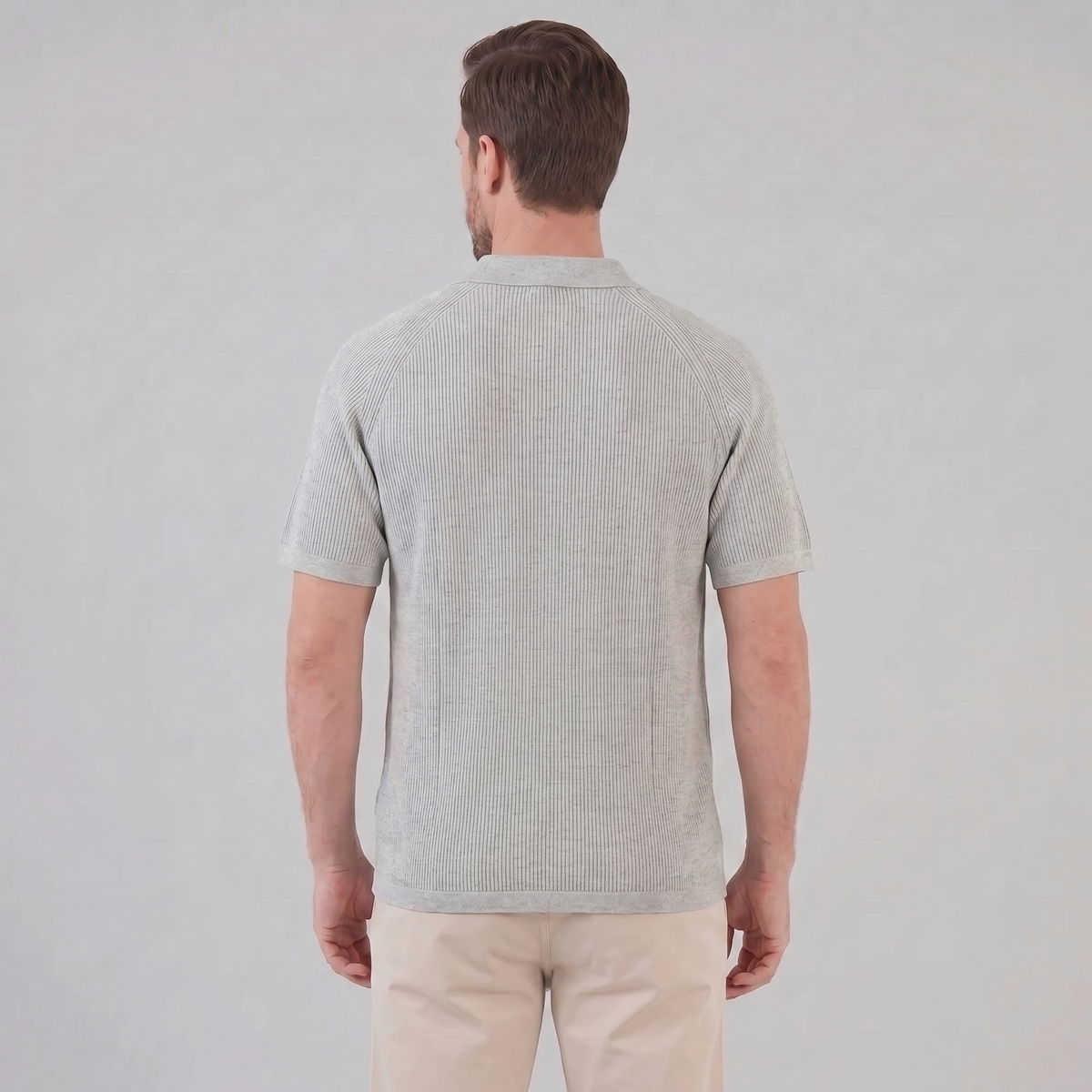 Smart Casual Polo Shirt Heren Lange Mouwen Button