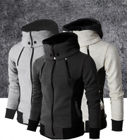 Slim-fit Fleece sportjack met Rits en Capuchon Heren