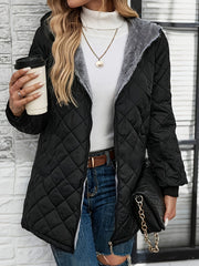 Sophie | Dames pufferjas met geometrisch patroon