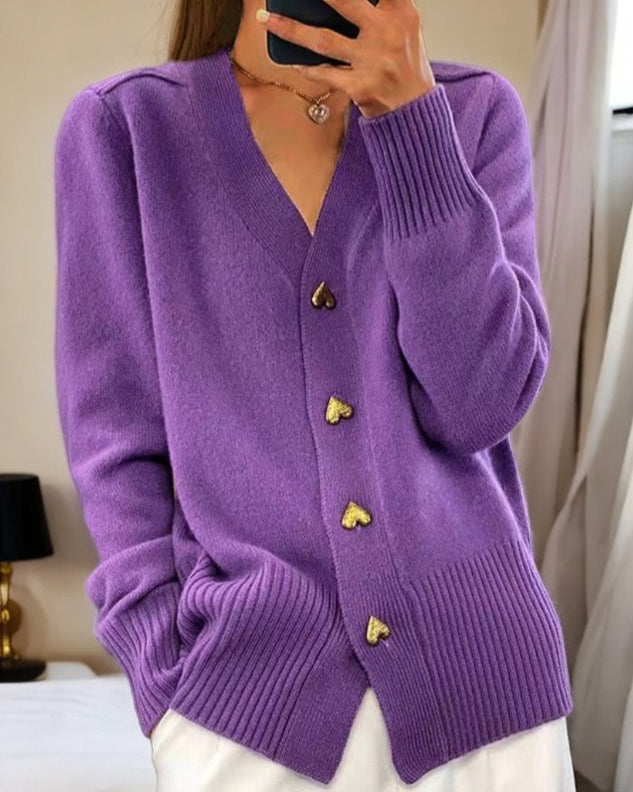 Faith - Hart Gebreide Cardigan