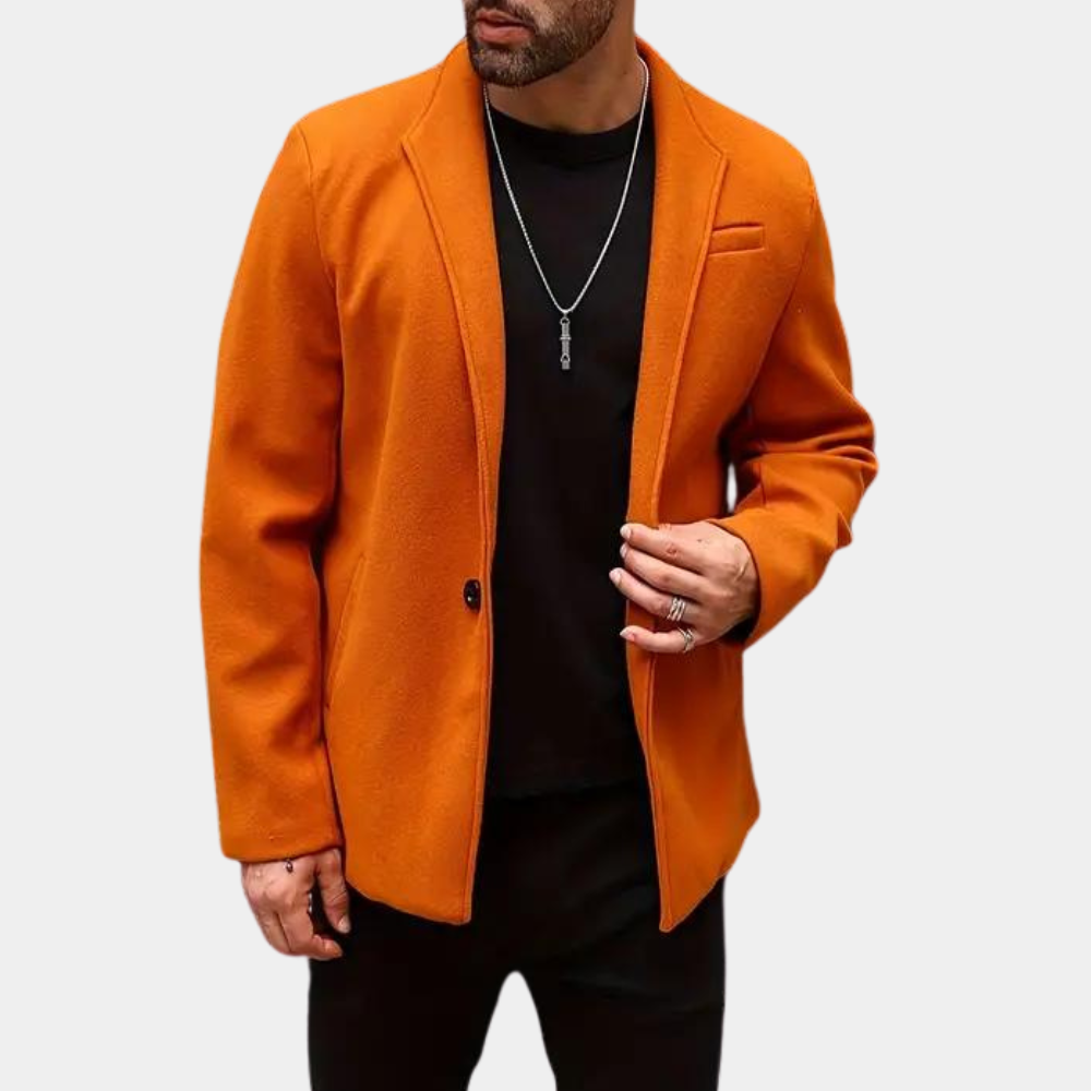 Stijn | Stijlvolle oranje zomer herenjas