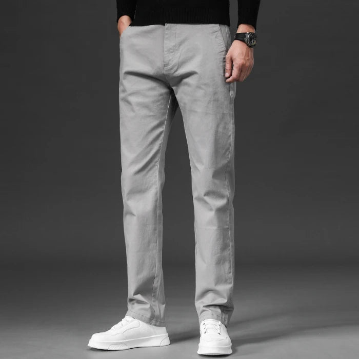 Stretch Chino Heren Slim Fit Casual Elastische Taille