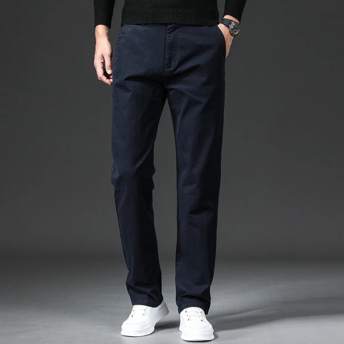 Stretch Chino Heren Slim Fit Casual Elastische Taille