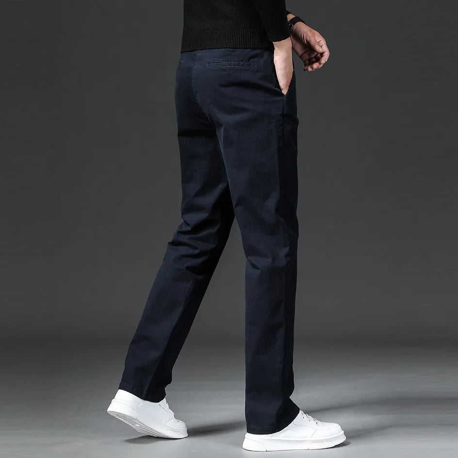 Stretch Chino Heren Slim Fit Casual Elastische Taille