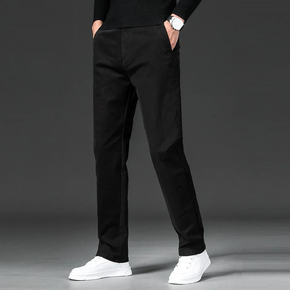 Stretch Chino Heren Slim Fit Casual Elastische Taille