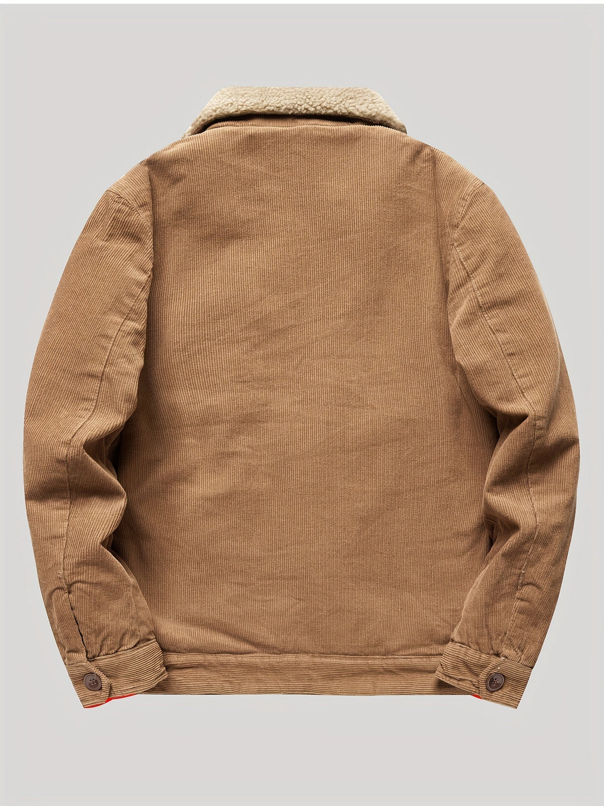 Sven | Warme fleece corduroy heren knoopjas