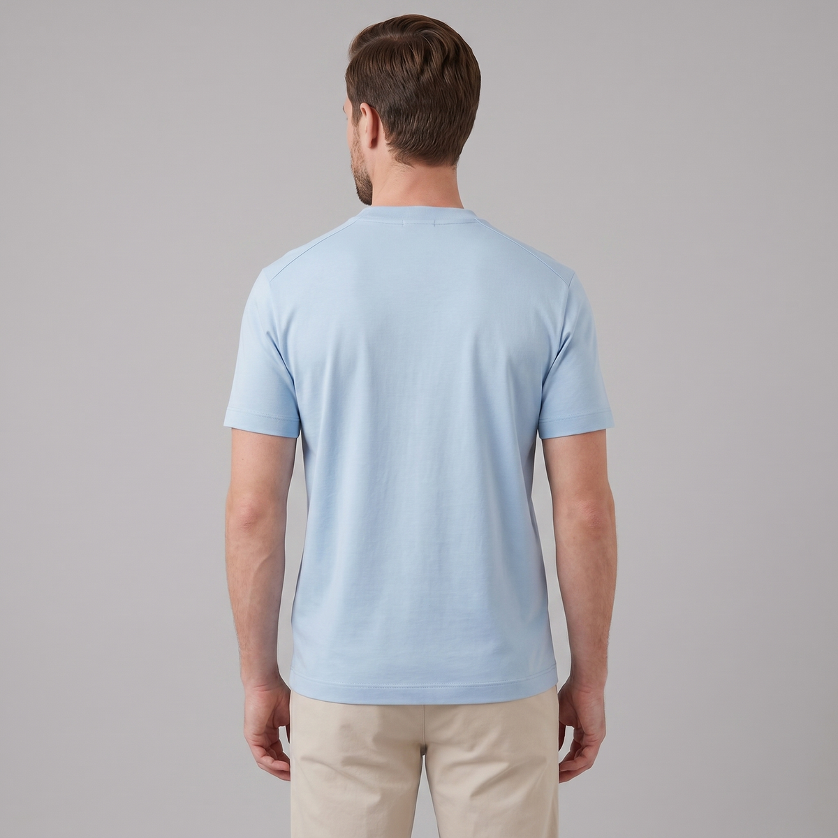 T Shirt Heren Crew Neck Katoen Casual
