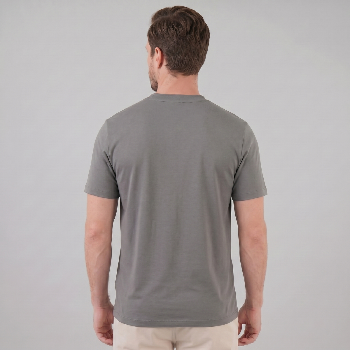 T-Shirt Heren Relaxed Fit Borststak Casual