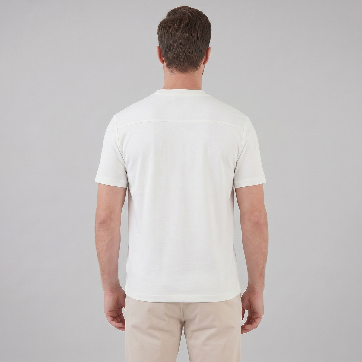 T-Shirt Heren Relaxed Fit Borststak Casual