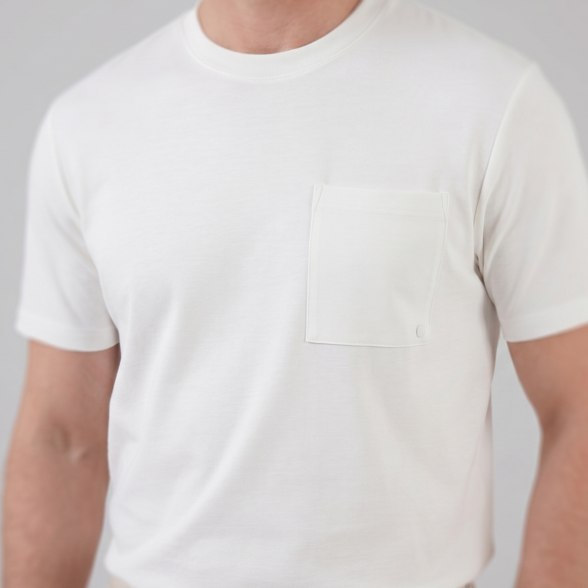 T-Shirt Heren Relaxed Fit Borststak Casual
