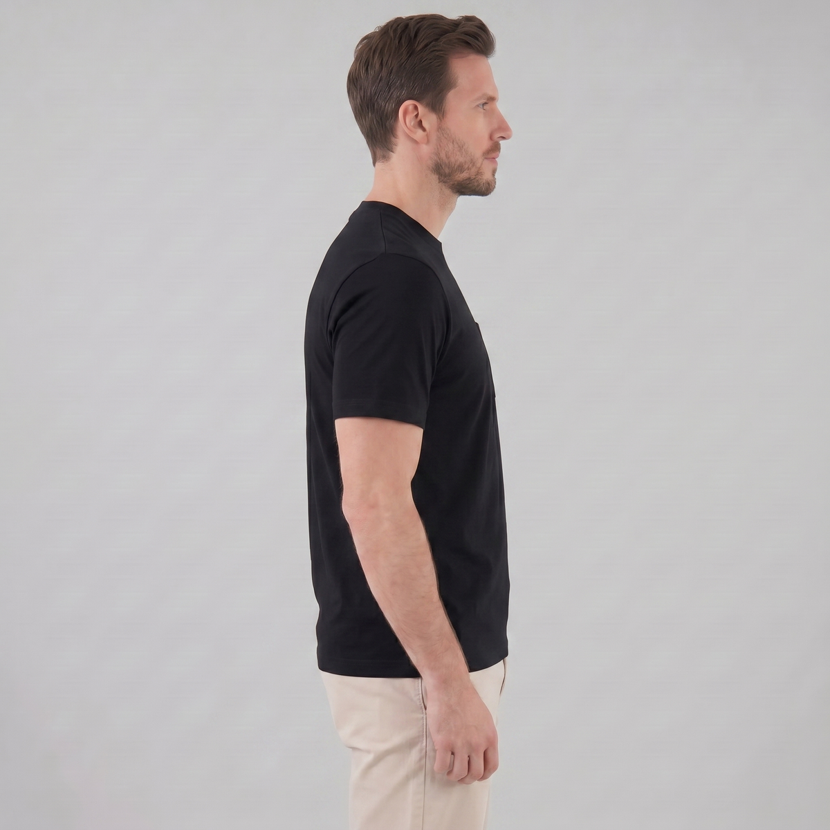 T-Shirt Heren Relaxed Fit Borststak Casual
