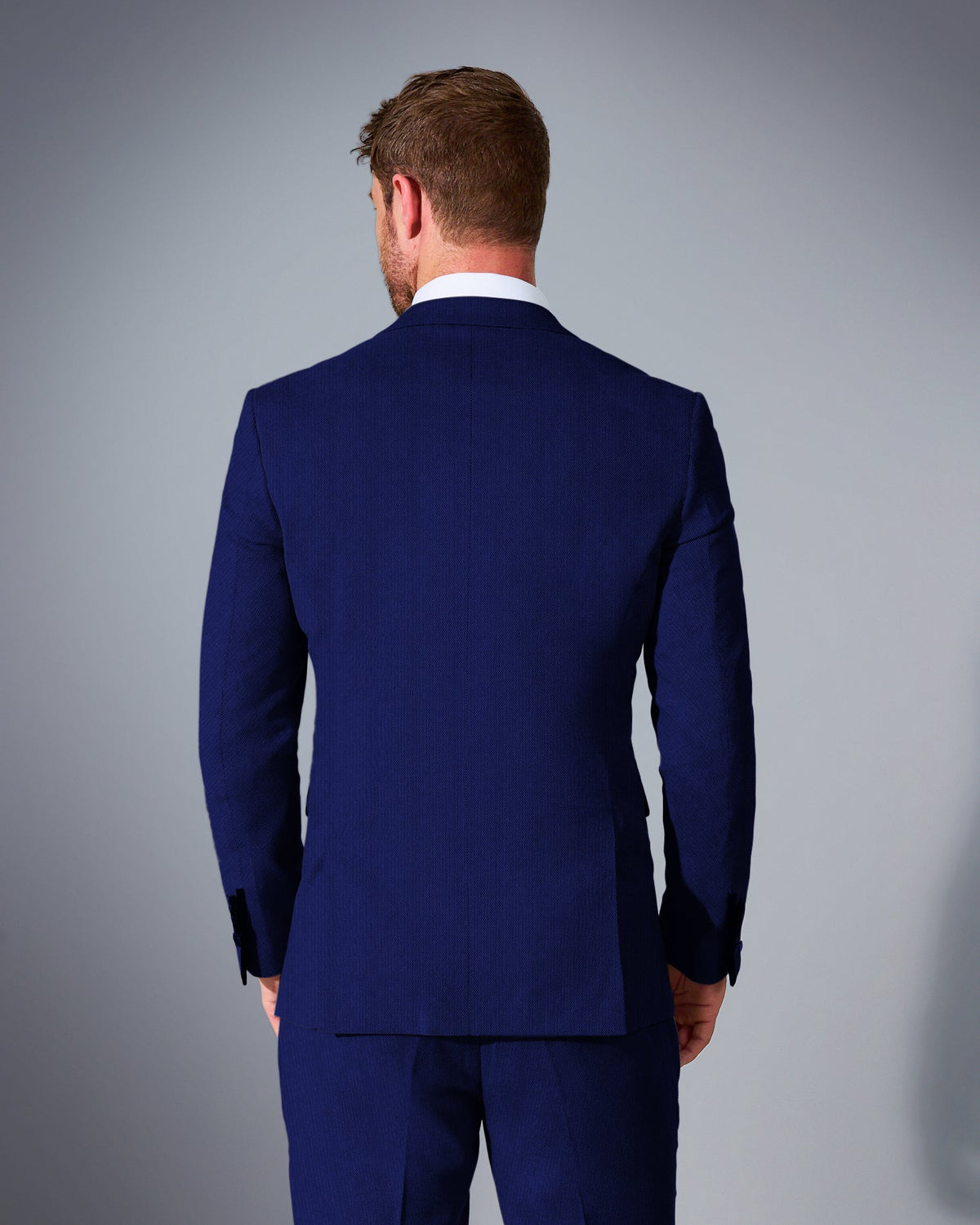 Tailored Fit Pak Heren Textuur Zakken Stretch Formeel
