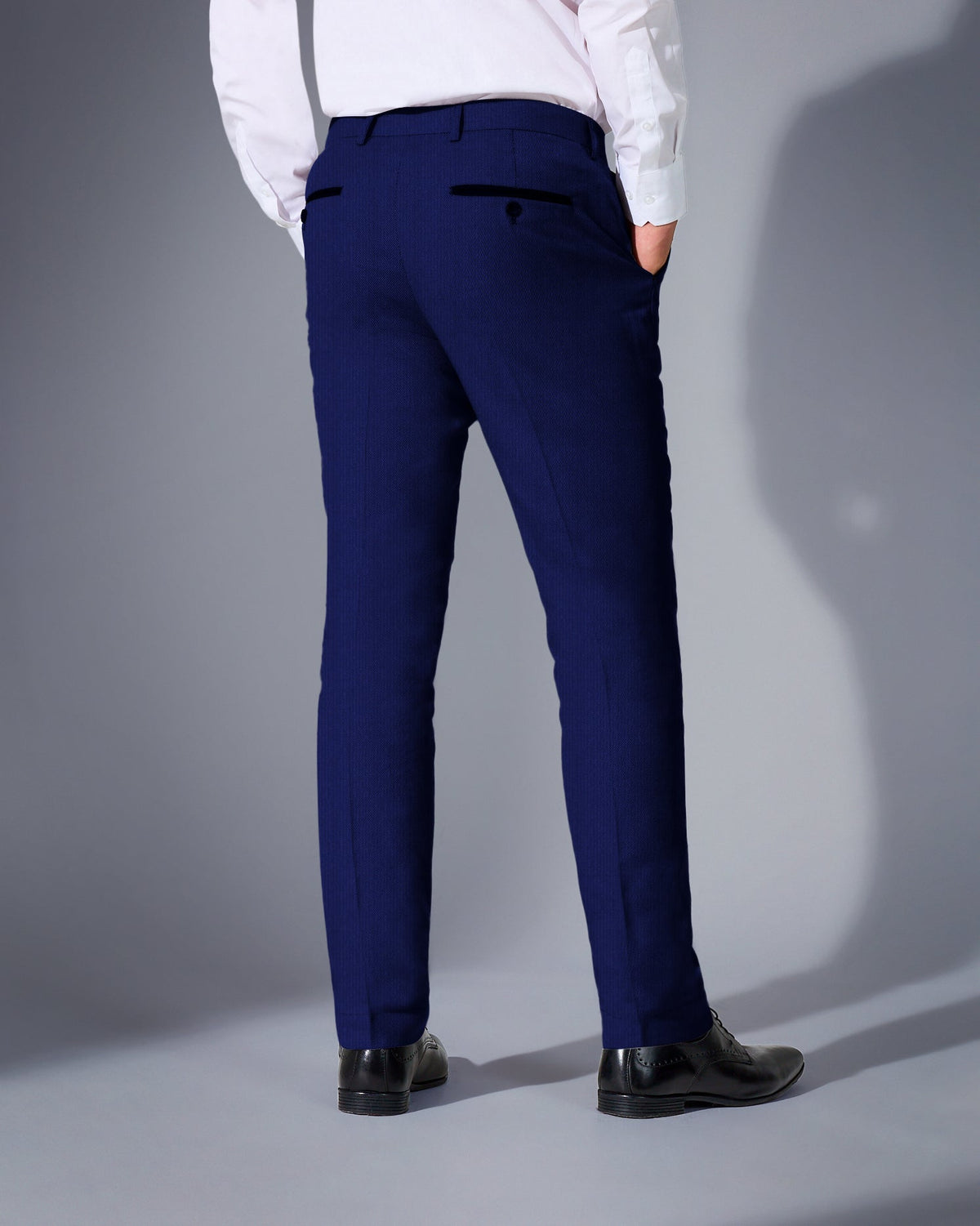 Tailored Fit Pak Heren Textuur Zakken Stretch Formeel