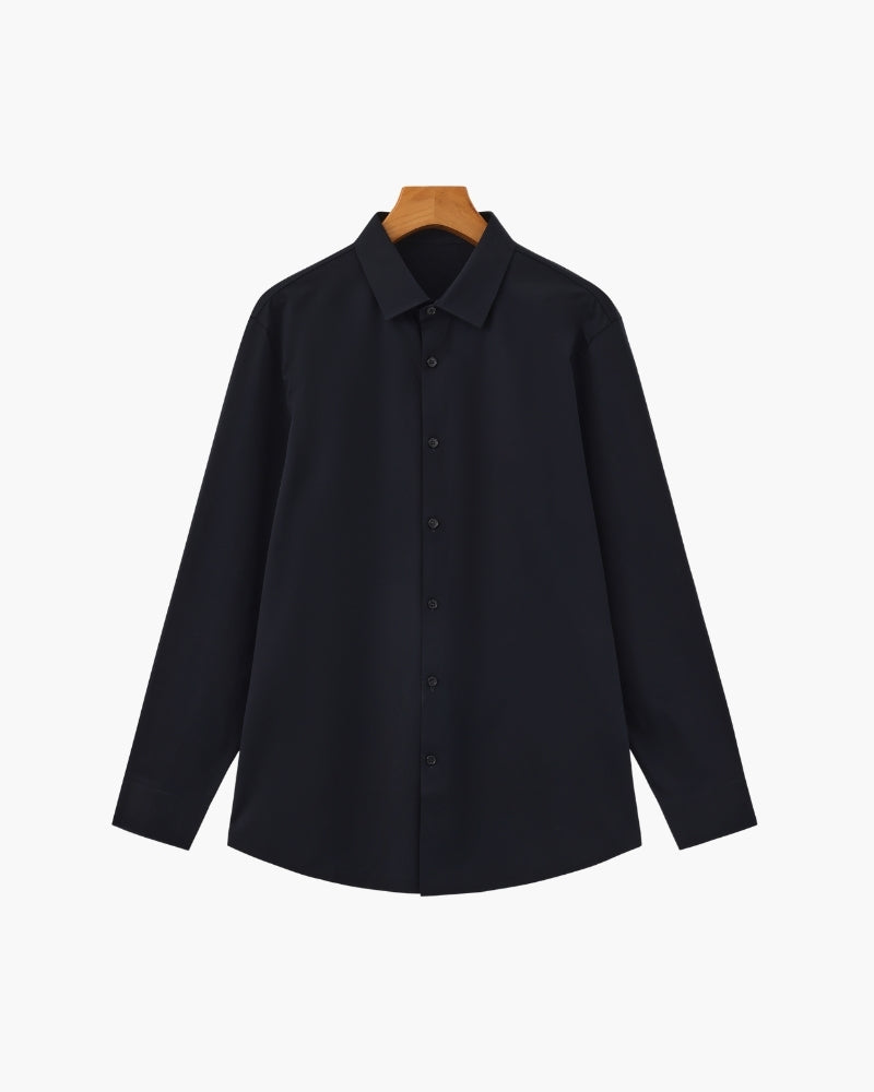 Tailored Shirt Heren Katoen Elastisch Casual Formeel