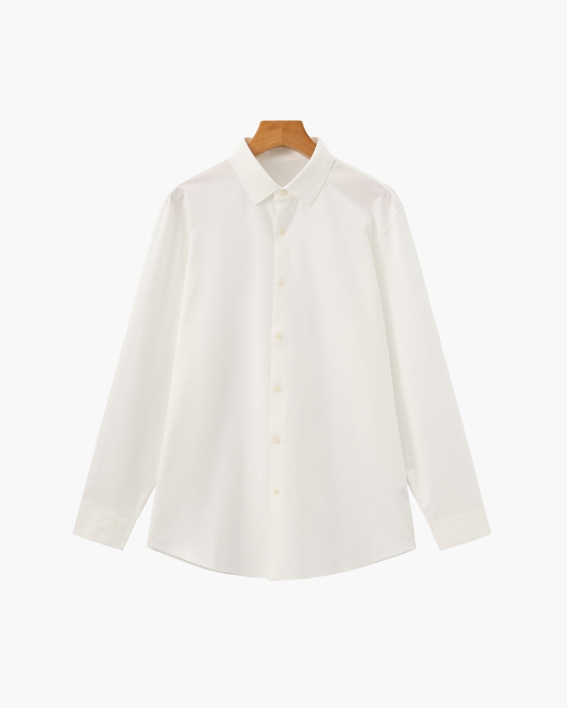 Tailored Shirt Heren Katoen Elastisch Casual Formeel