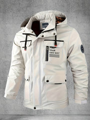 Thijs | Waterdichte & winddichte heren softshell jas met capuchon en meerdere zakken