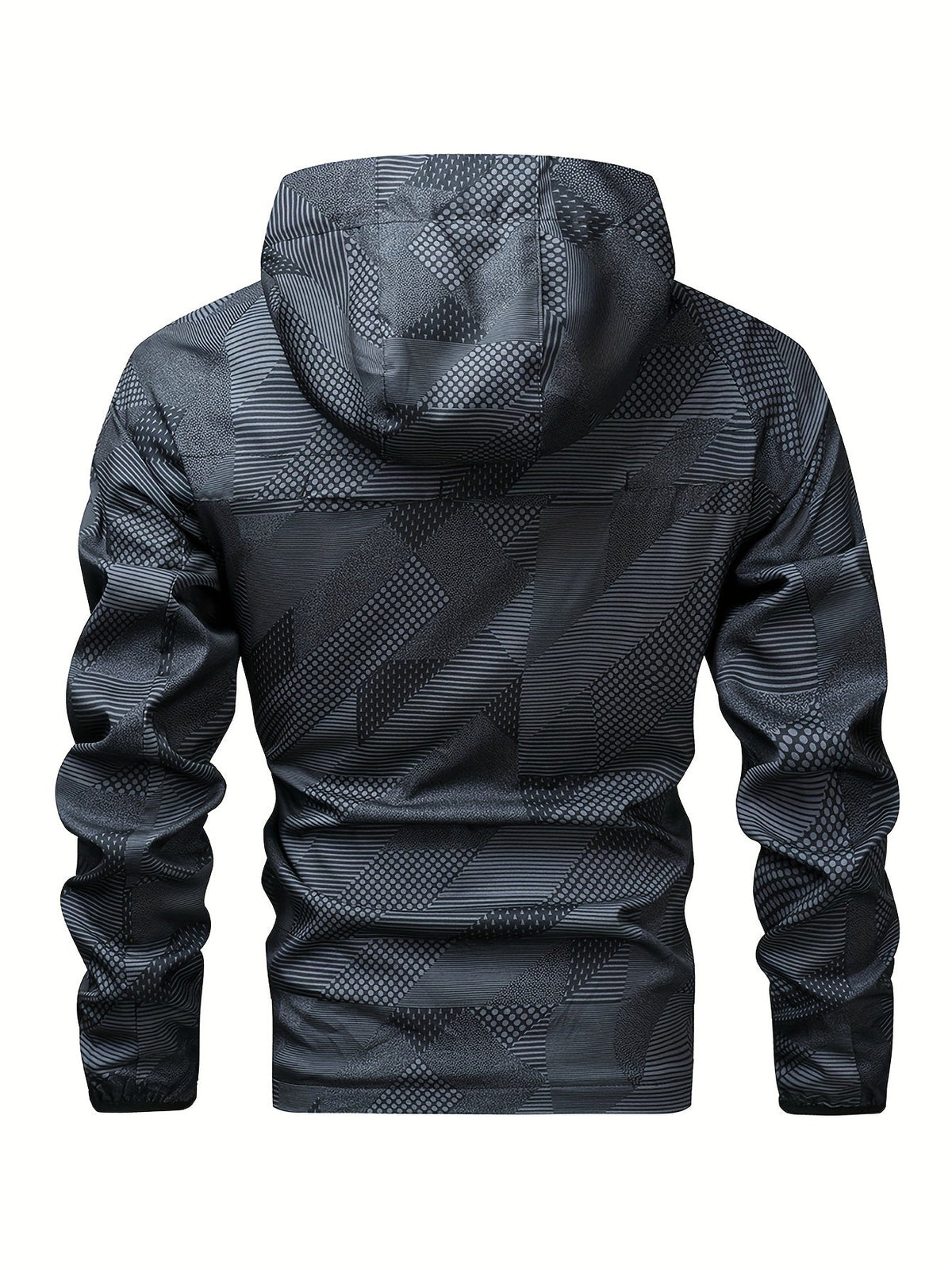 Tom | Kleurblok gehoodiede zip-up jas voor heren