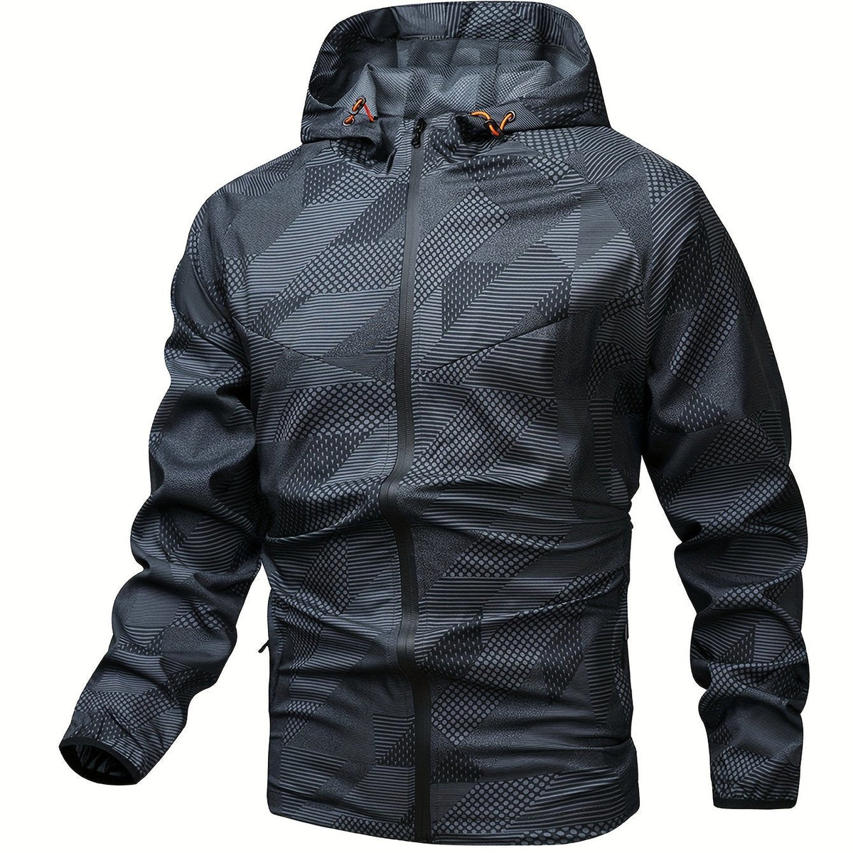 Tom | Kleurblok gehoodiede zip-up jas voor heren