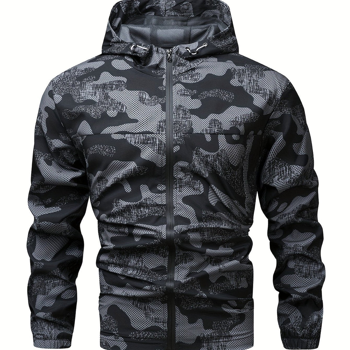 Tom | Kleurblok gehoodiede zip-up jas voor heren