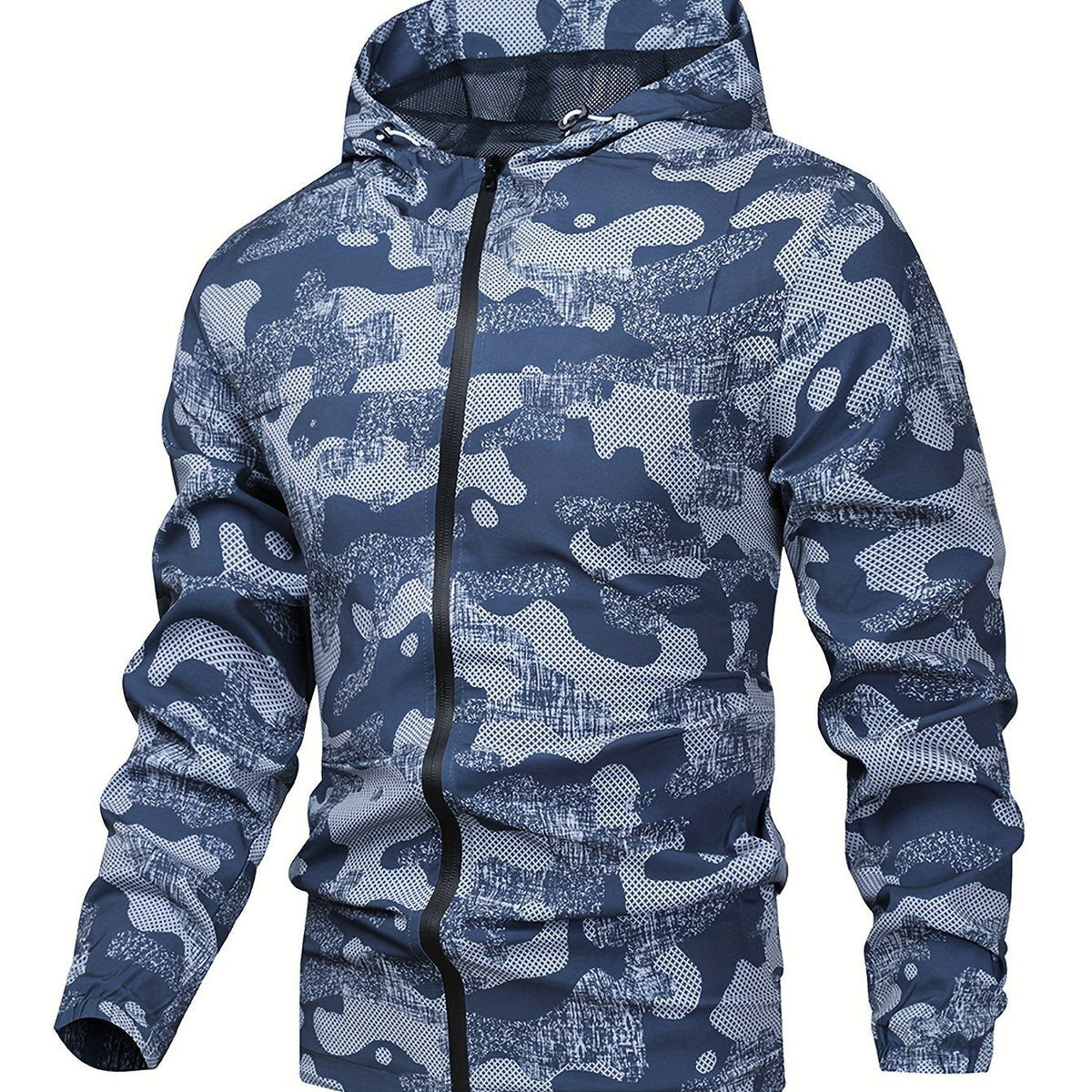 Tom | Kleurblok gehoodiede zip-up jas voor heren
