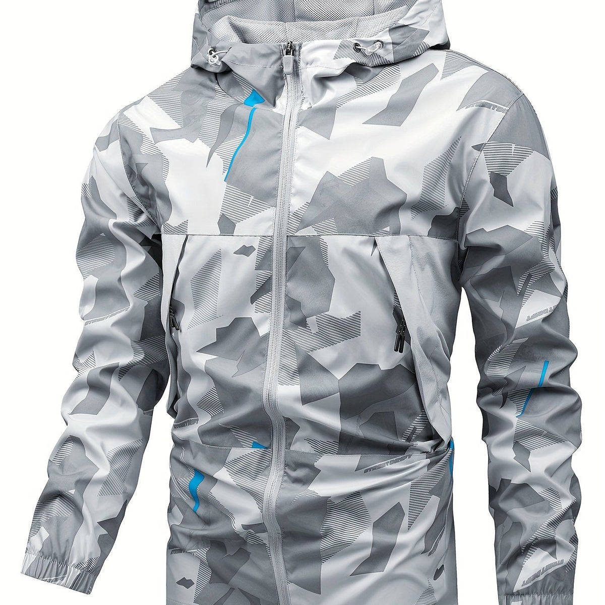 Tom | Kleurblok gehoodiede zip-up jas voor heren