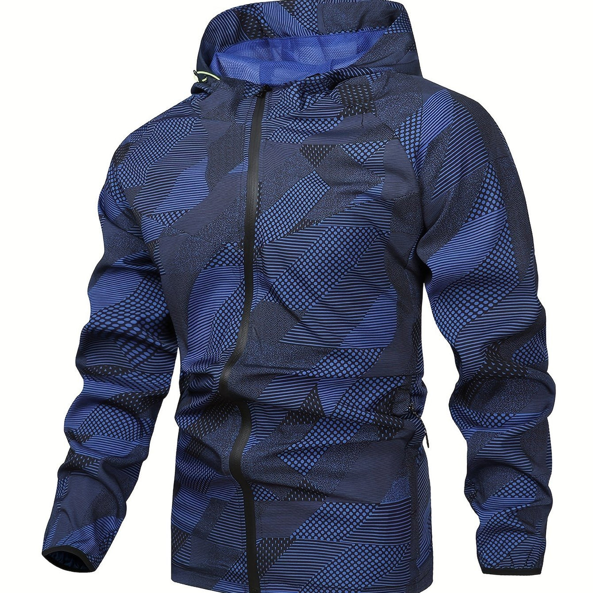Tom | Kleurblok gehoodiede zip-up jas voor heren