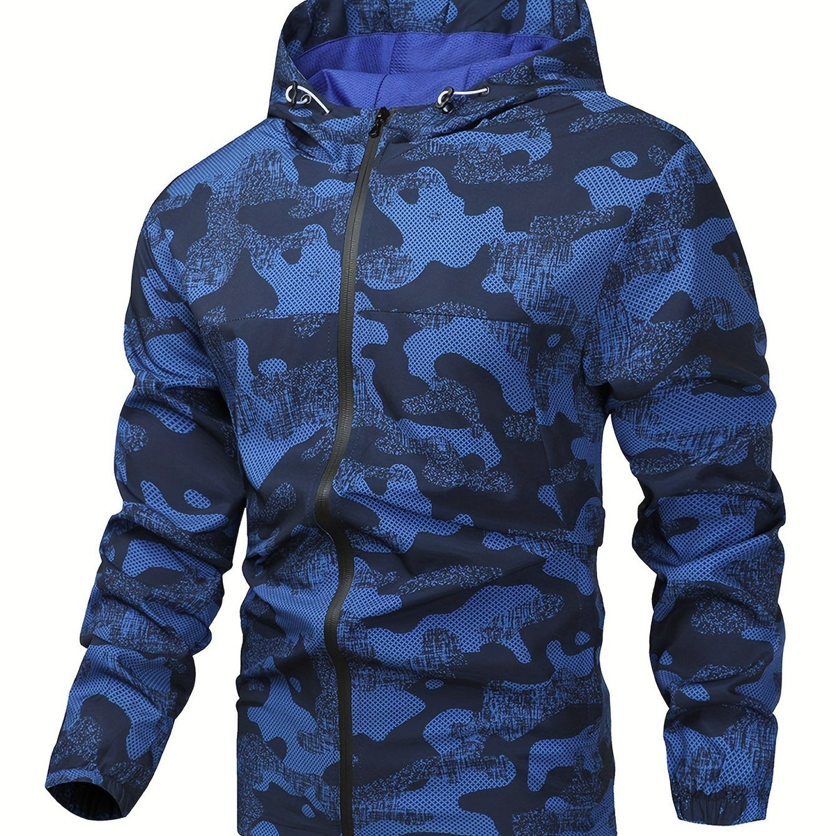 Tom | Kleurblok gehoodiede zip-up jas voor heren
