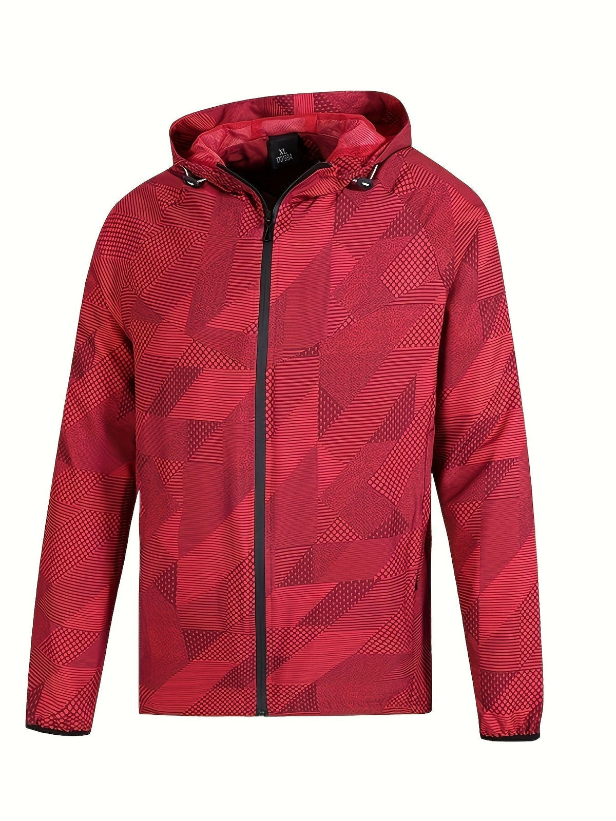 Tom | Kleurblok gehoodiede zip-up jas voor heren