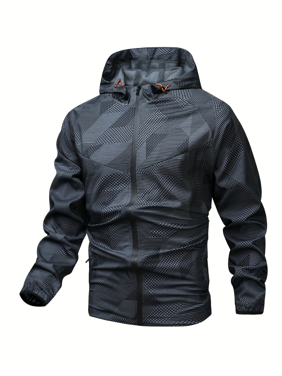 Tom | Kleurblok gehoodiede zip-up jas voor heren