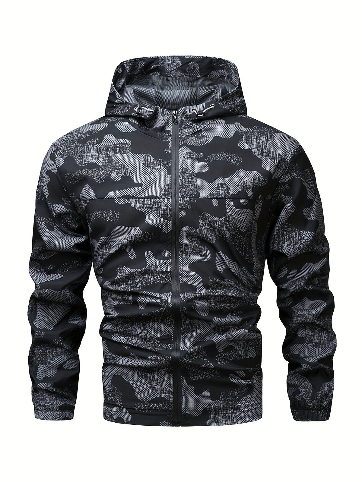Tom | Kleurblok gehoodiede zip-up jas voor heren