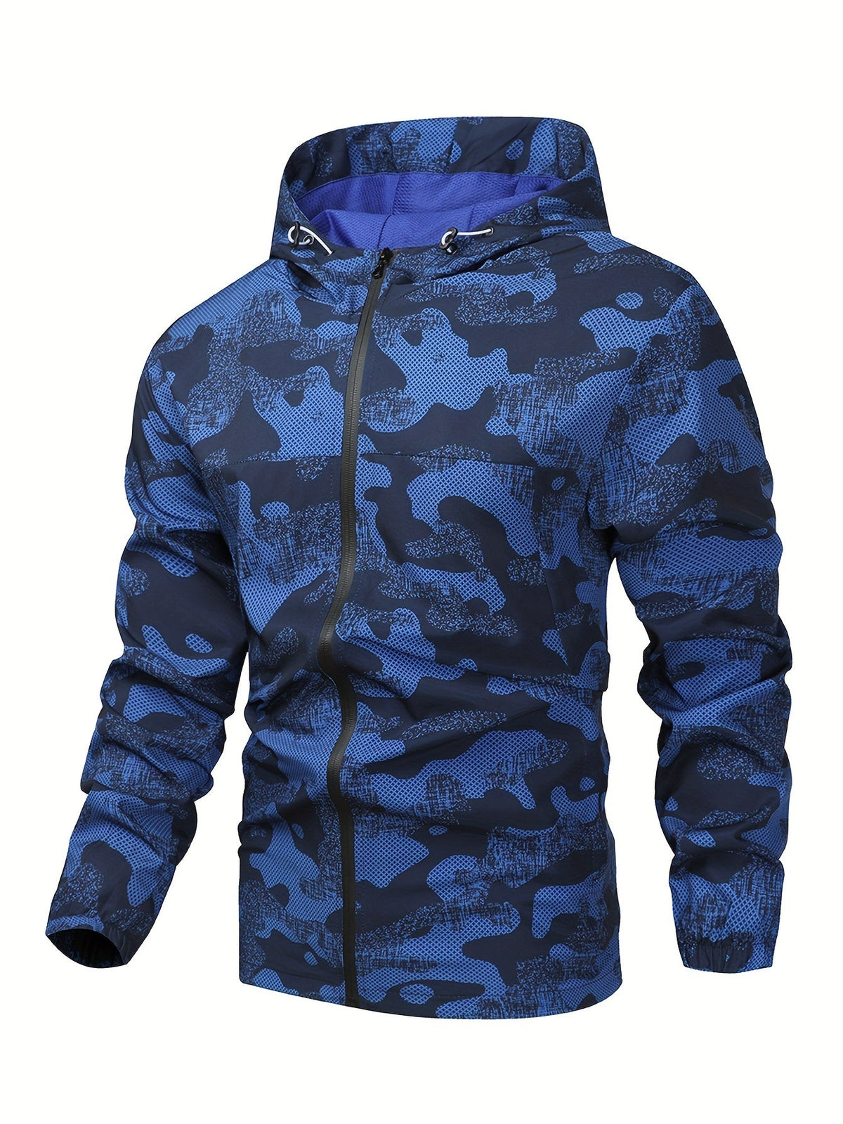 Tom | Kleurblok gehoodiede zip-up jas voor heren