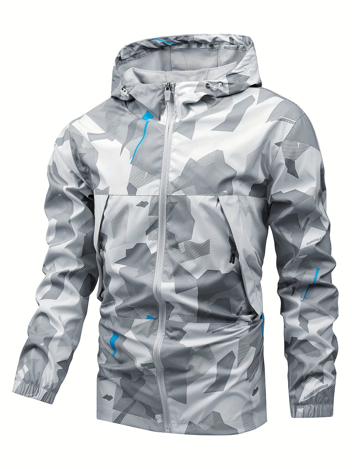 Tom | Kleurblok gehoodiede zip-up jas voor heren