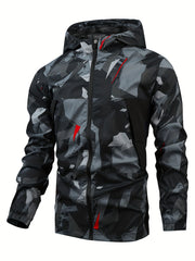 Tom | Kleurblok gehoodiede zip-up jas voor heren