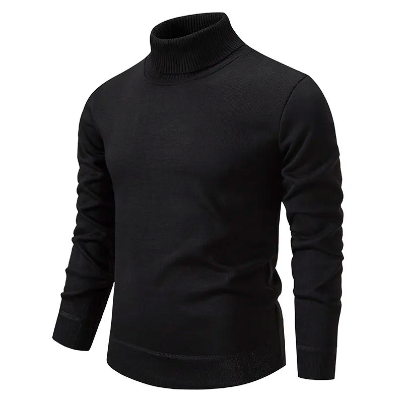 Fijngebreide Coltrui Heren Slim Fit Lange Mouwen