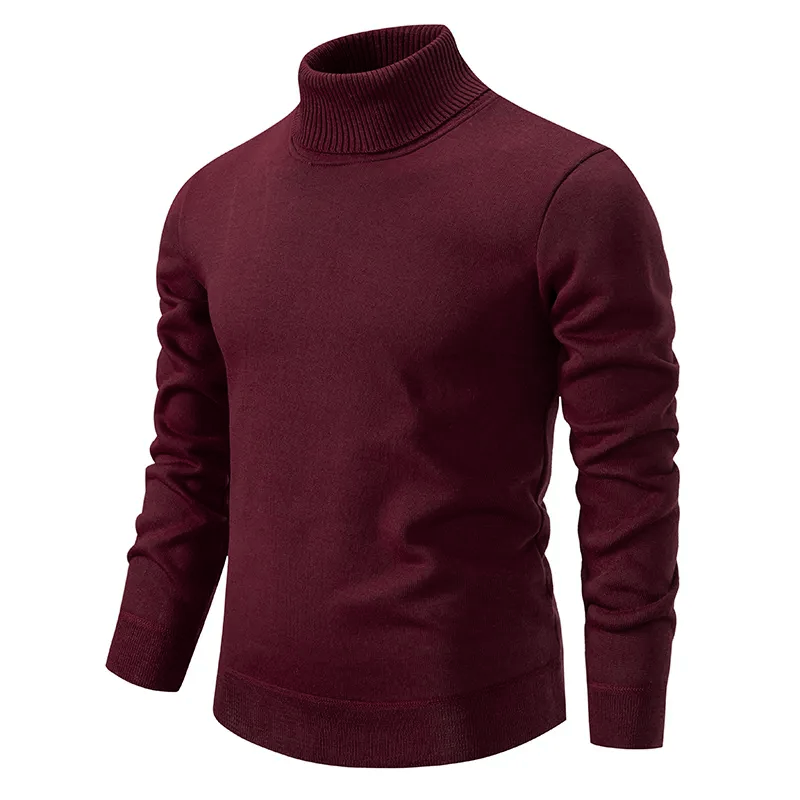 Fijngebreide Coltrui Heren Slim Fit Lange Mouwen