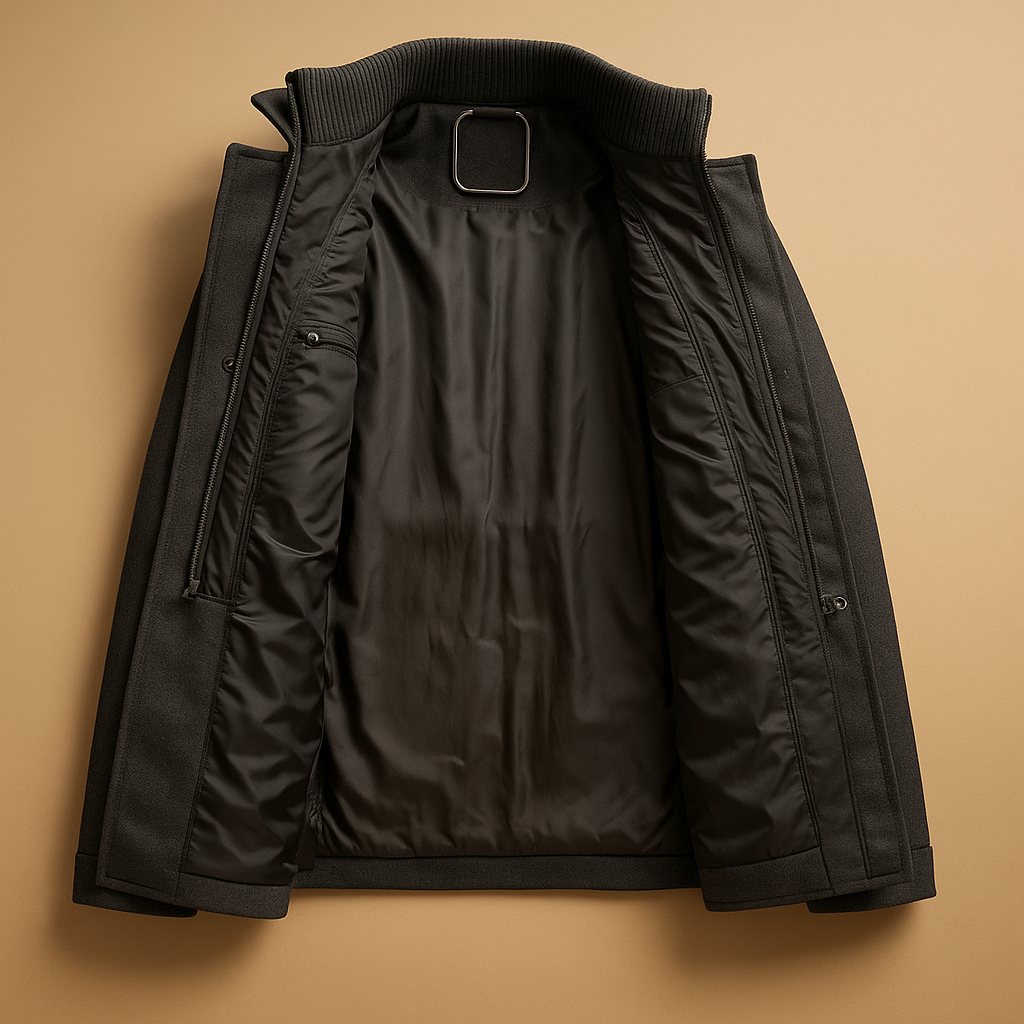 Tweedelige winterjas met slanke pasvorm voor heren | Olivier