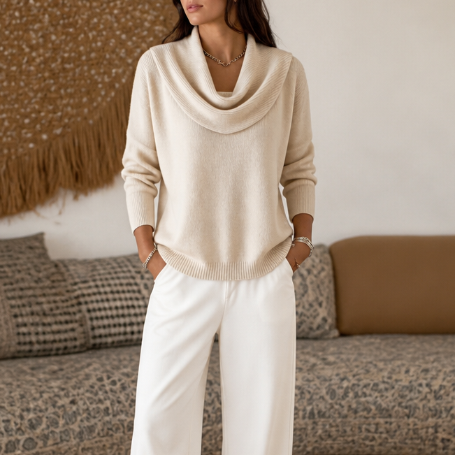 Draveline – Trui met Kraag en Drape