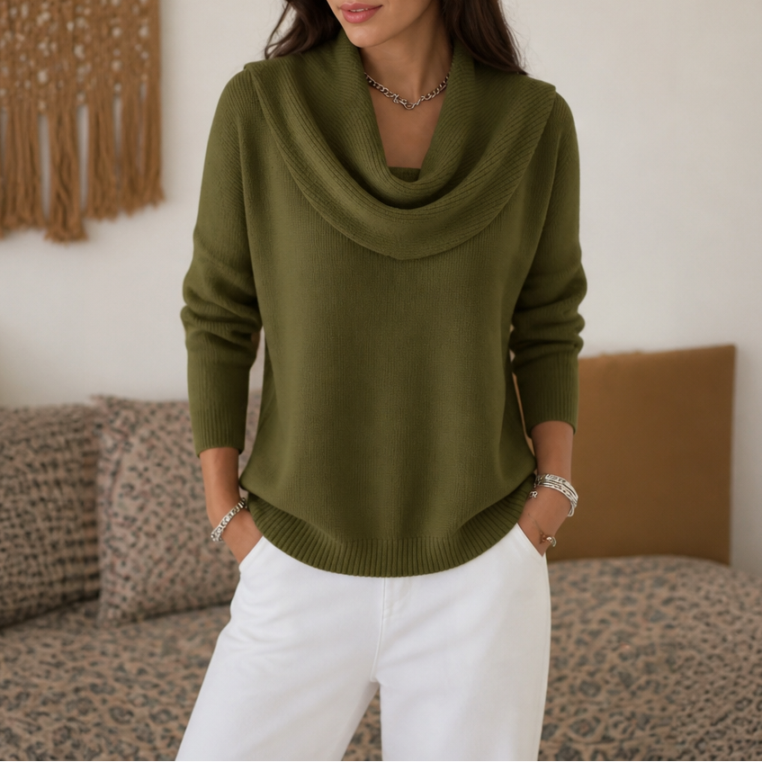Draveline – Trui met Kraag en Drape